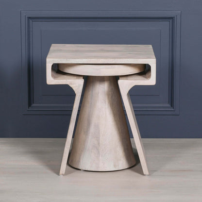 Blanchie Wooden Nesting Side Occasional Table