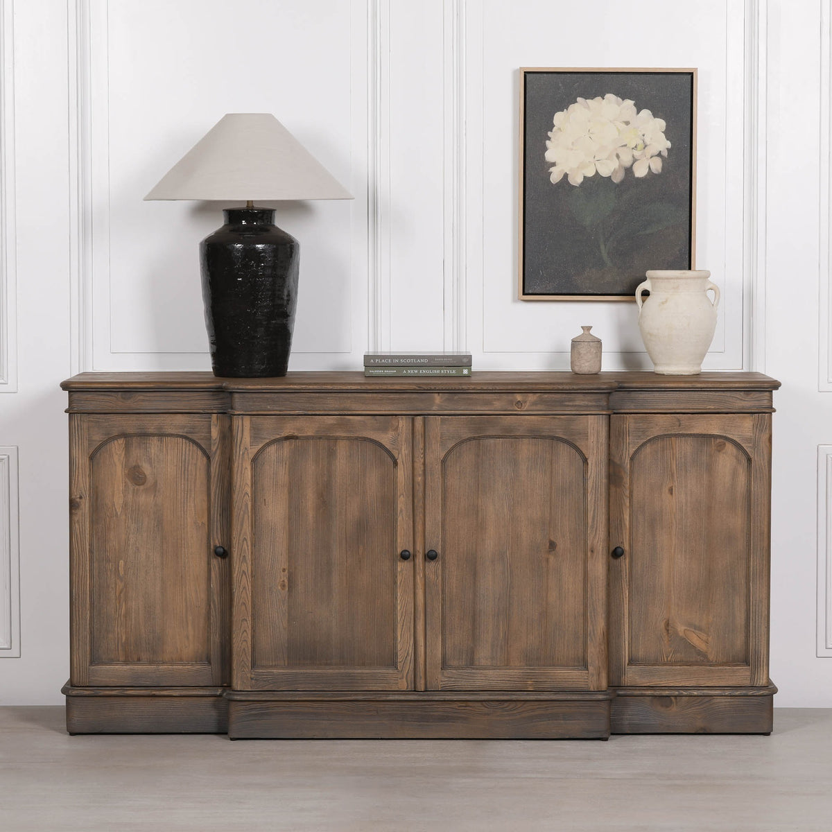 Rustic Pine Breakfront Sideboard
