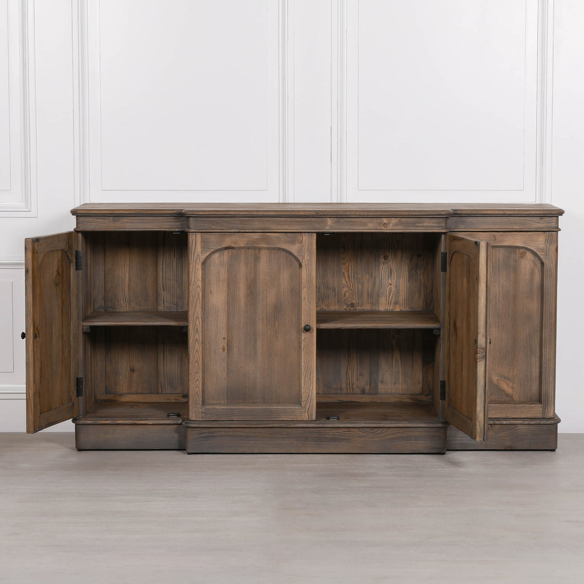Rustic Pine Breakfront Sideboard