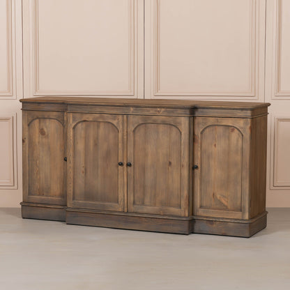 Rustic Pine Breakfront Sideboard
