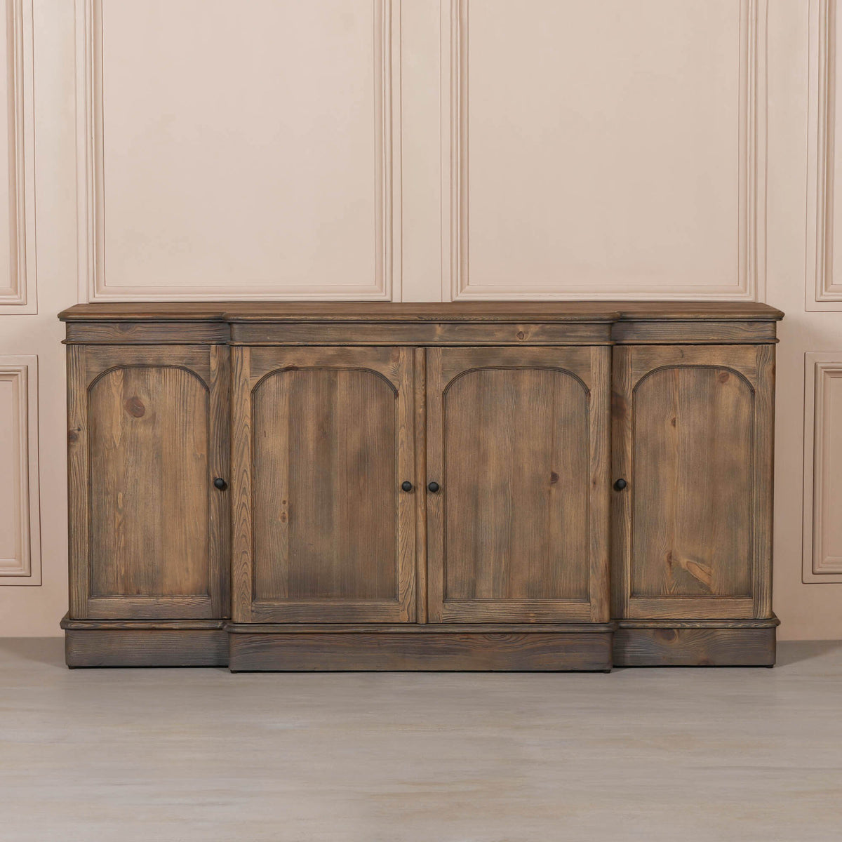 Rustic Pine Breakfront Sideboard