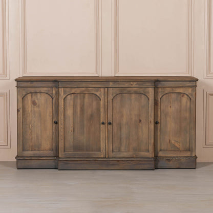 Rustic Pine Breakfront Sideboard
