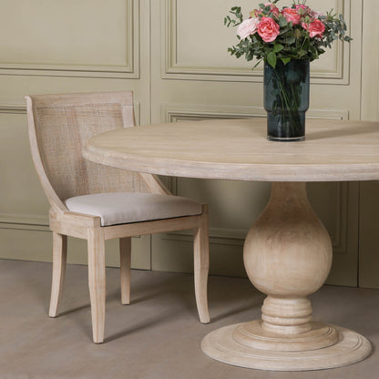 Blanche Wooden Round Dining Table 152cm