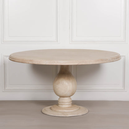 Blanche Wooden Round Dining Table 152cm