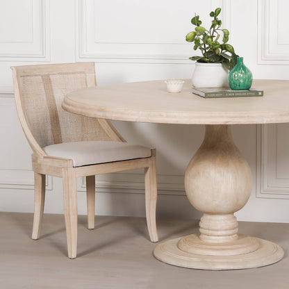 Blanche Wooden Round Dining Table 152cm