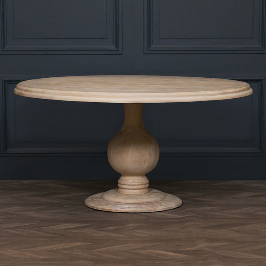 Mango Wood Round Dining Table 152cm