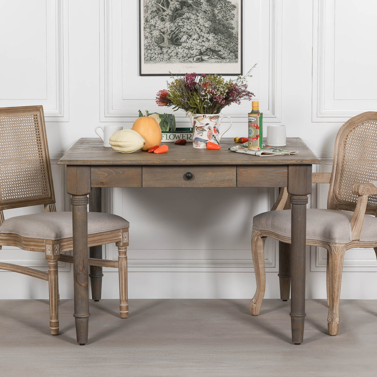 Rustic Pine Square Dining Table