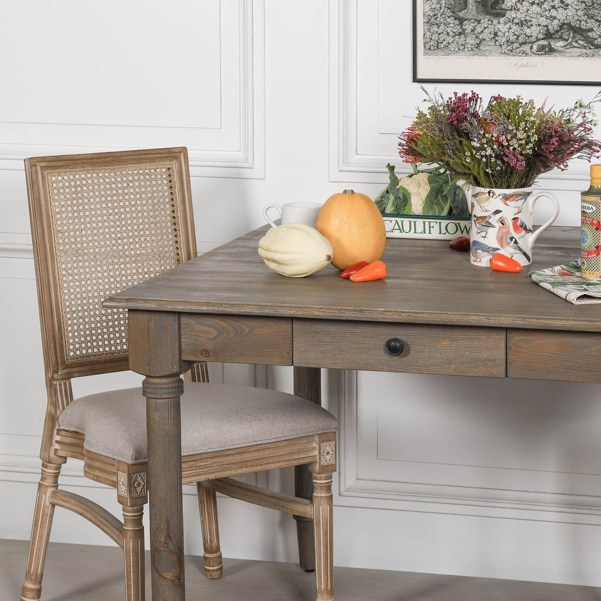 Rustic Pine Square Dining Table