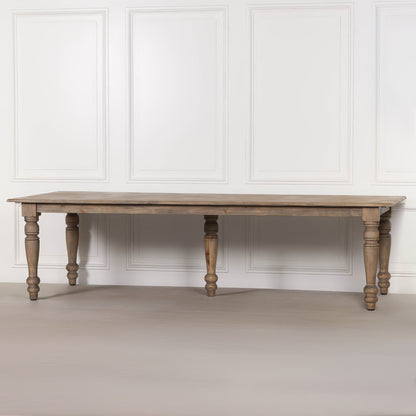 Rustic Pine Extra Large Farmhouse Dining Table 300cm
