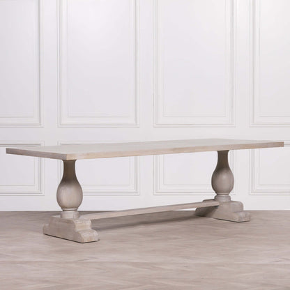 Blanche Wood Rustic Rectangular Dining Table 260cm