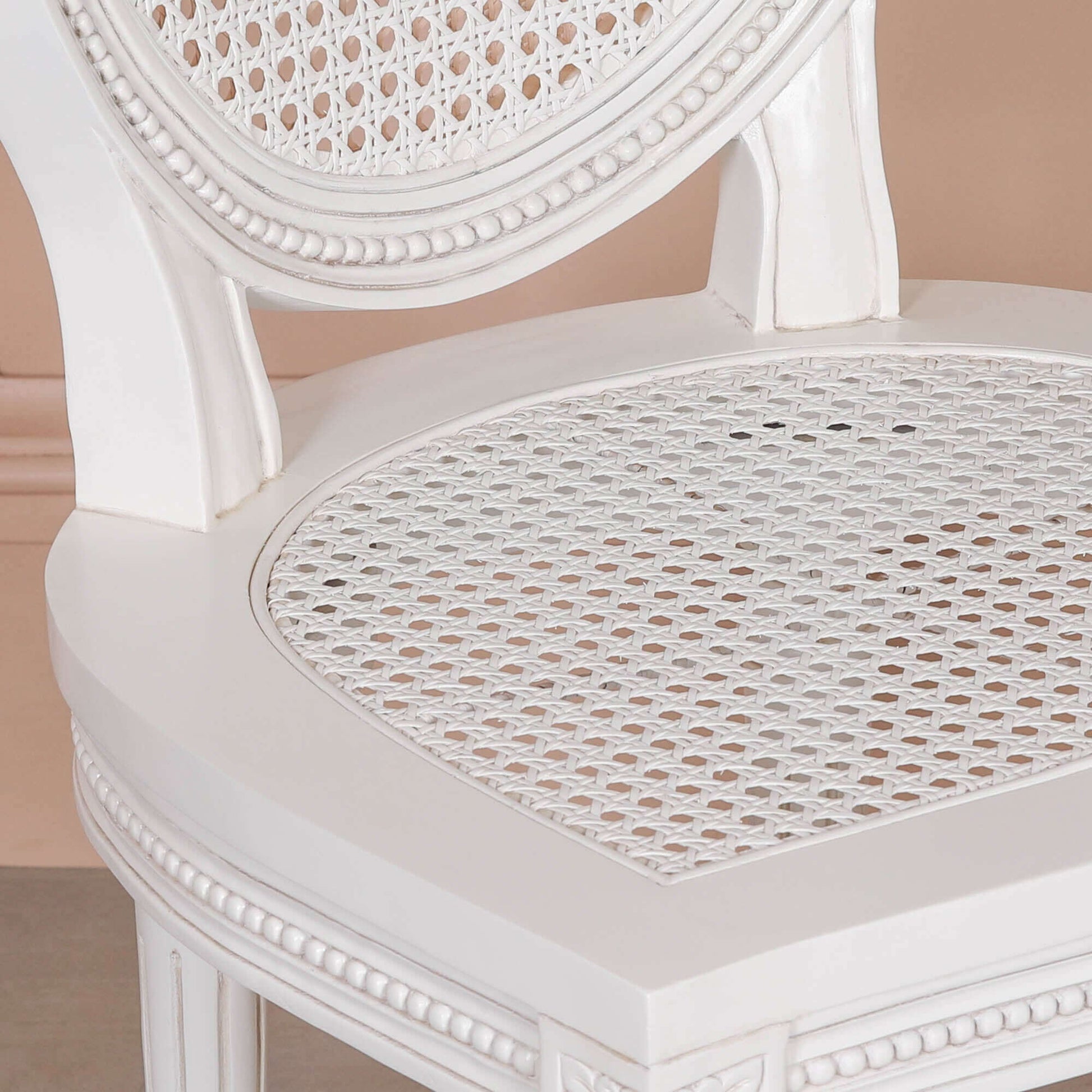 Off White Chateau Rattan Dining Chair