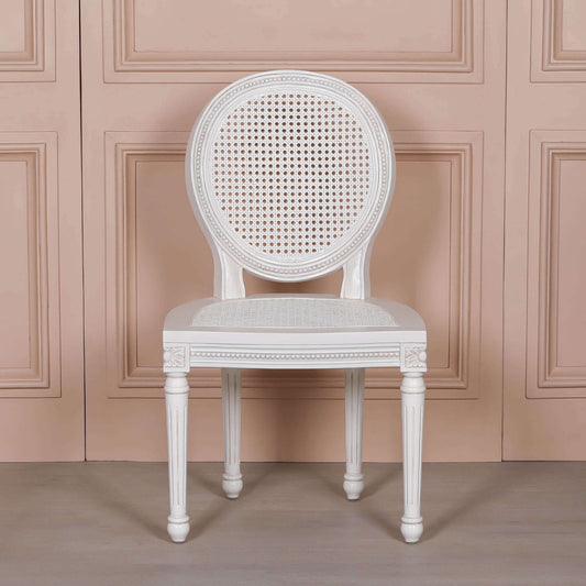 Off White Chateau Rattan Dining Chair