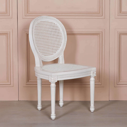 Off White Chateau Rattan Dining Chair