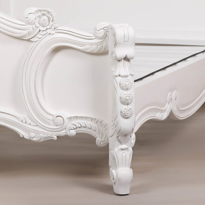 French Carved Rose Cherub King Size 5ft Bed
