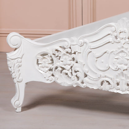 Rococo 4ft6 Double Size Carved Bed