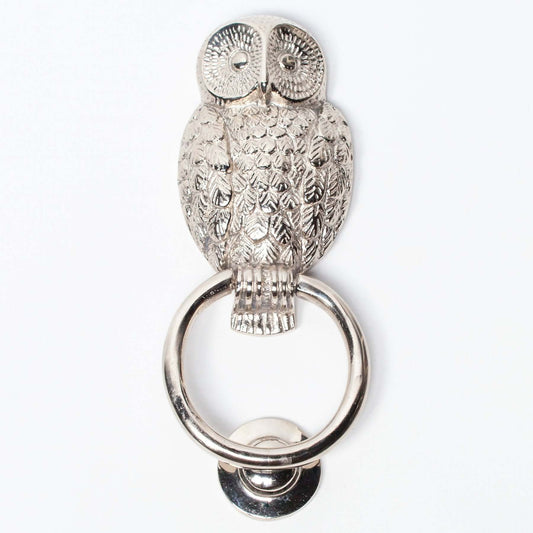 Chrome Owl Door Knocker