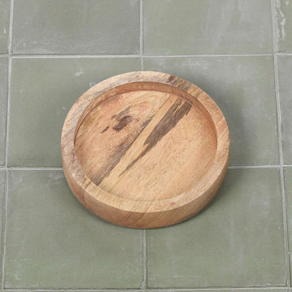 Round 15cm Wooden Tray