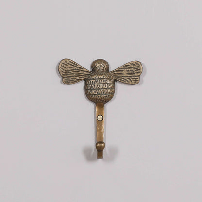 Vintage Brass Style Bee Wall Hook
