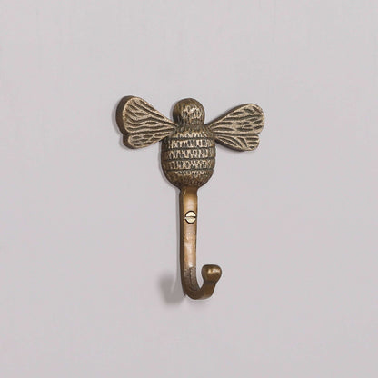 Vintage Brass Style Bee Wall Hook