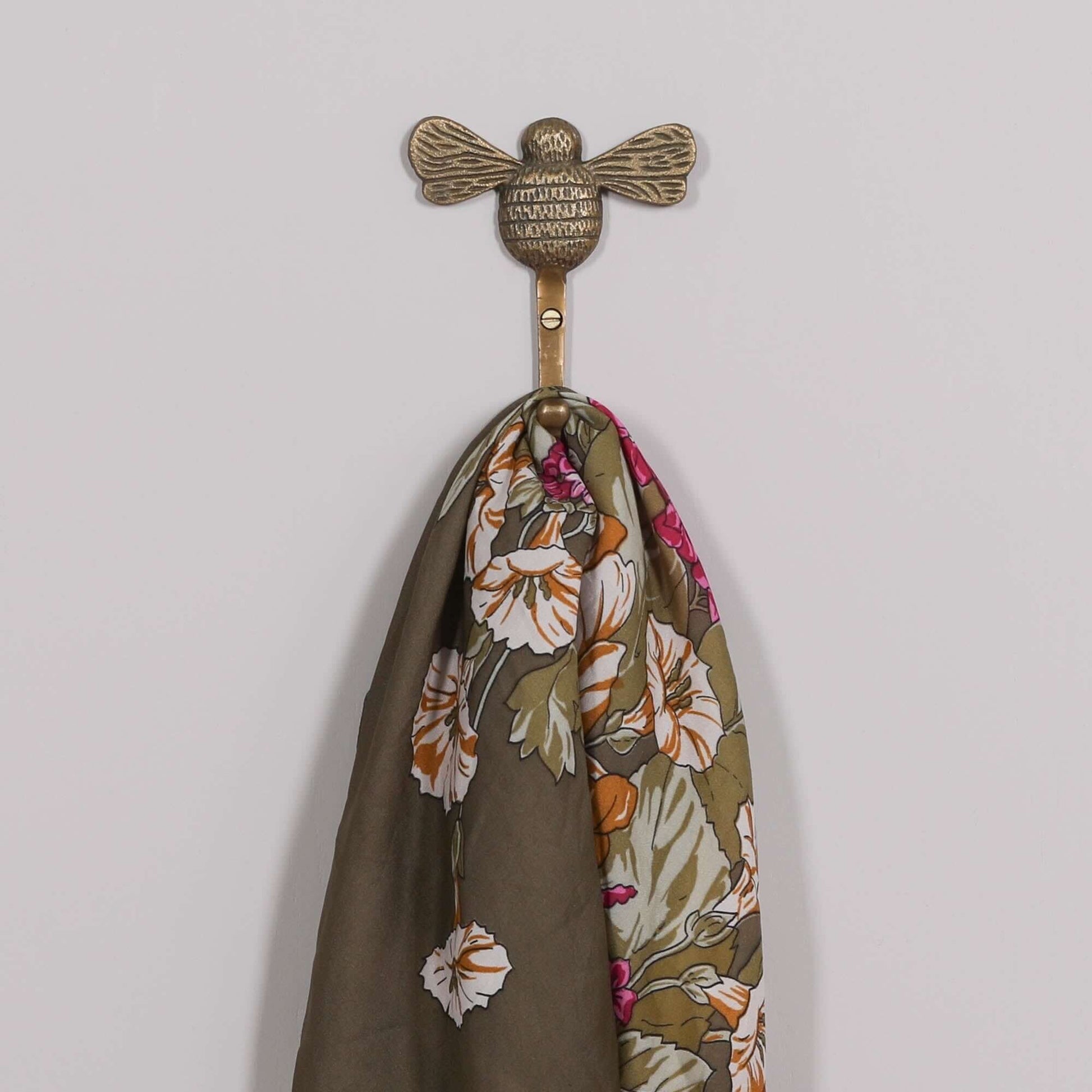Vintage Brass Style Bee Wall Hook