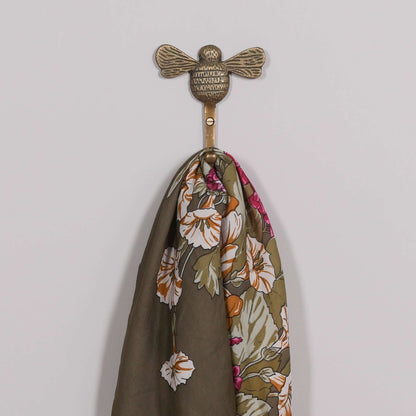 Vintage Brass Style Bee Wall Hook