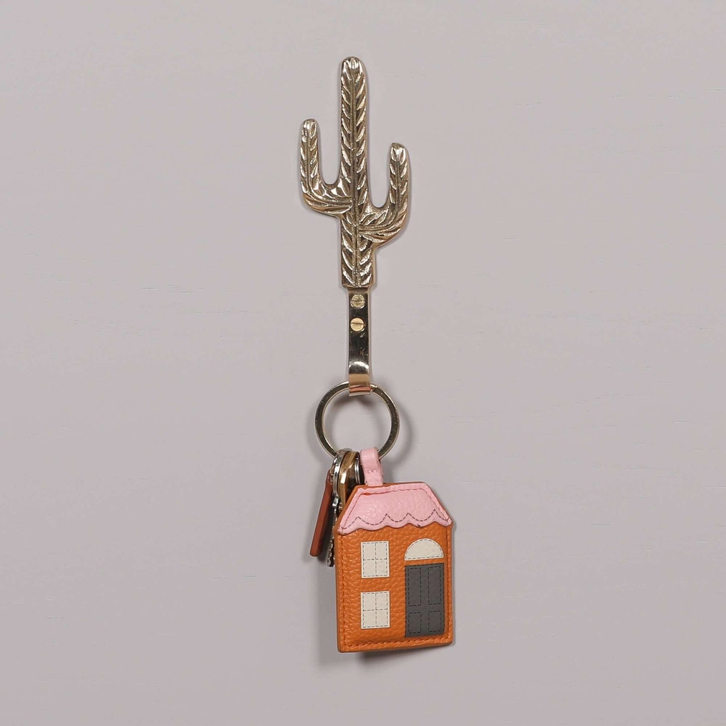 Polished Brass Cactus Wall Hook