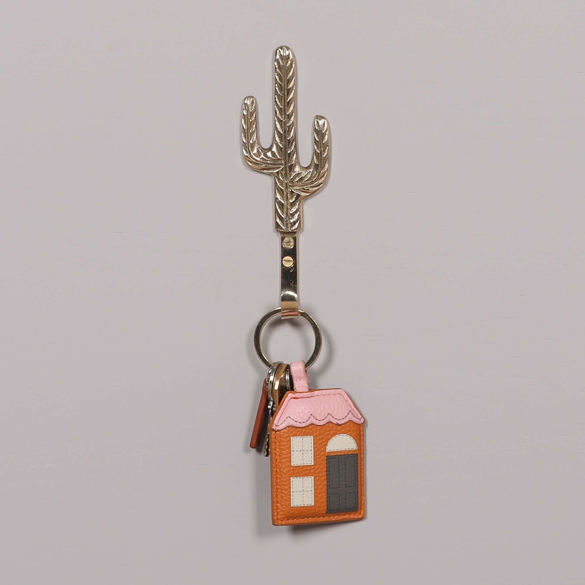 Polished Brass Cactus Wall Hook