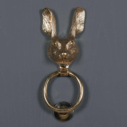 Brass Rabbit Door Knocker