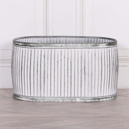 Dolly Tub Oval Metal Planter - Large