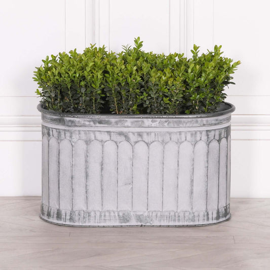 Arched Pattern Metal Planter - Medium