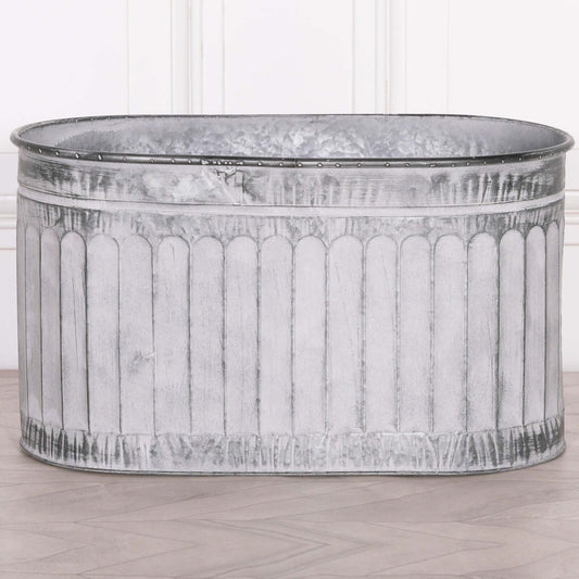 Arched Pattern Metal Planter - Large