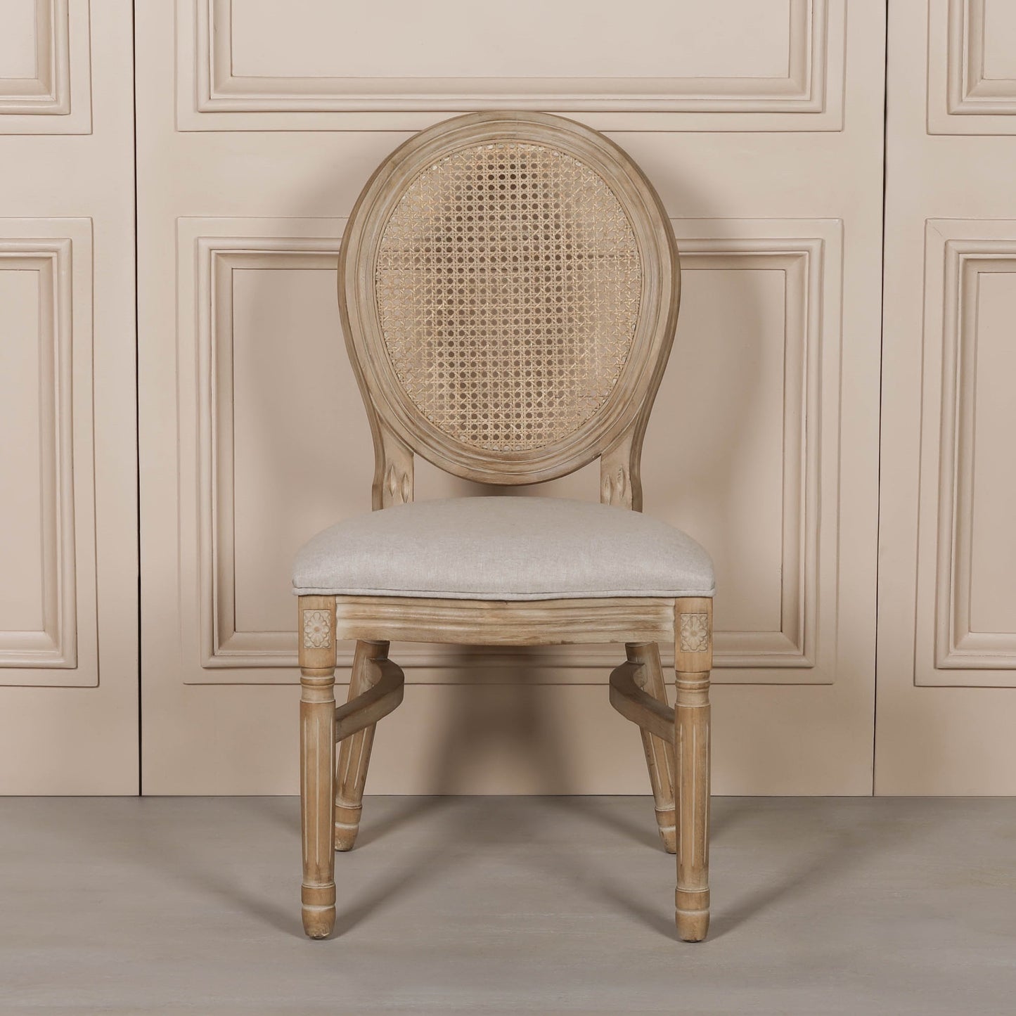 Wooden Louis Upholstered Dining Chair