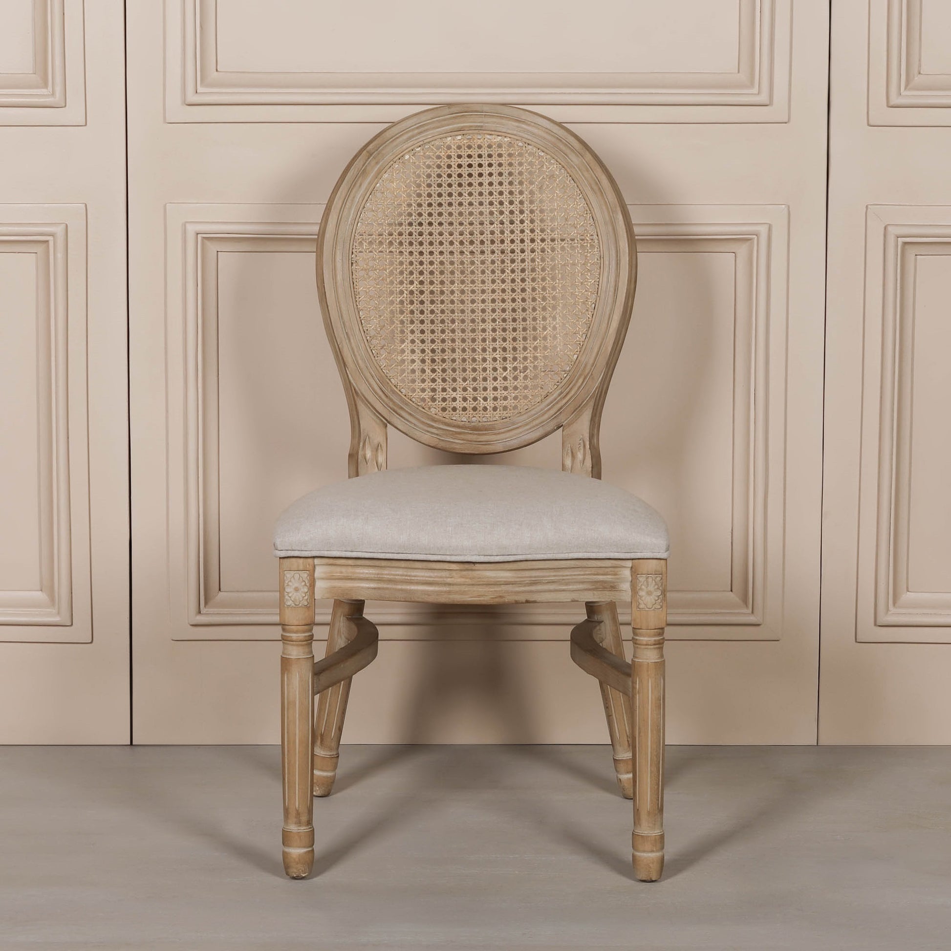 Wooden Louis Upholstered Dining Chair