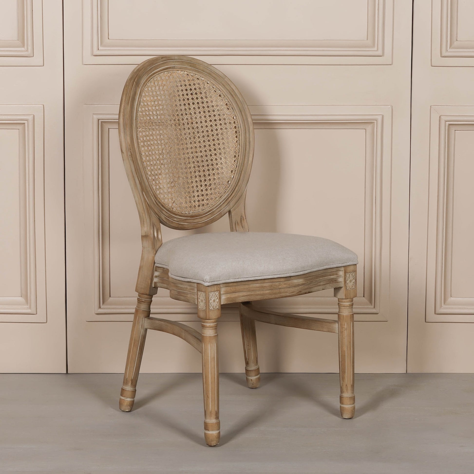 Wooden Louis Upholstered Dining Chair