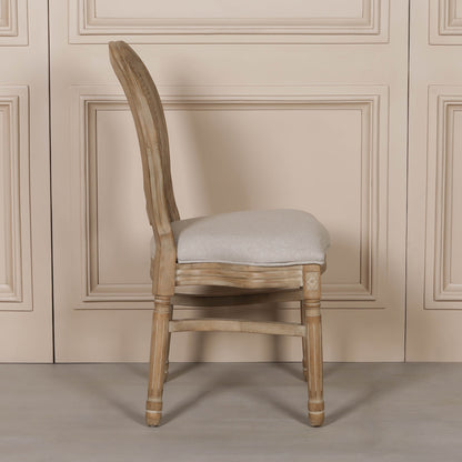 Wooden Louis Upholstered Dining Chair