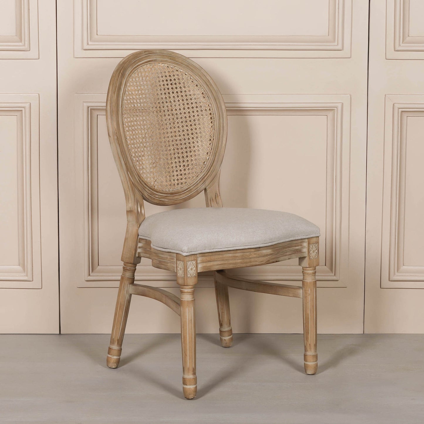 Wooden Louis Upholstered Dining Chair