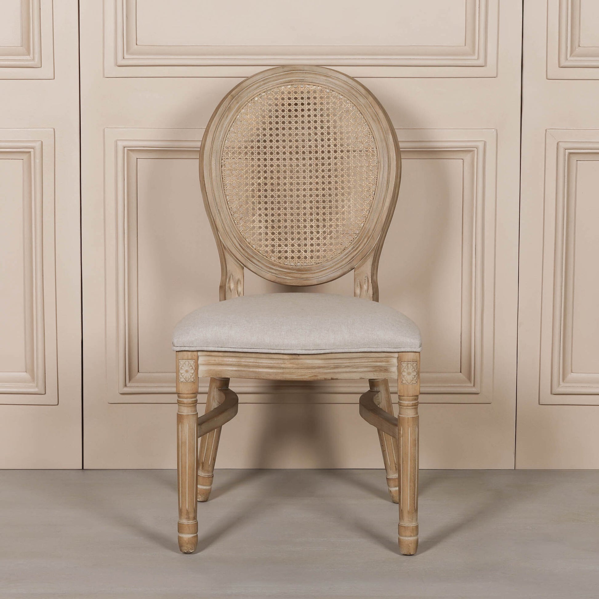 Wooden Louis Upholstered Dining Chair