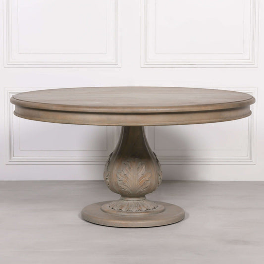 Rustic Washed 150cm Round Acorn Dining Table