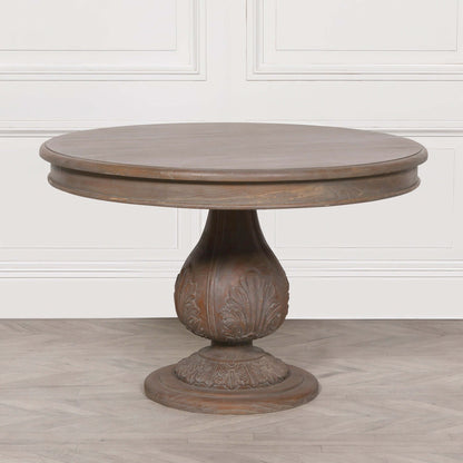 Round Pedestal Acorn Dining Table 120cm