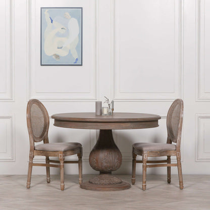 Round Pedestal Acorn Dining Table 120cm