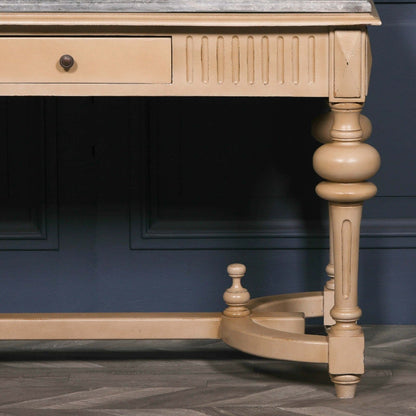 Stone Top Painted Console