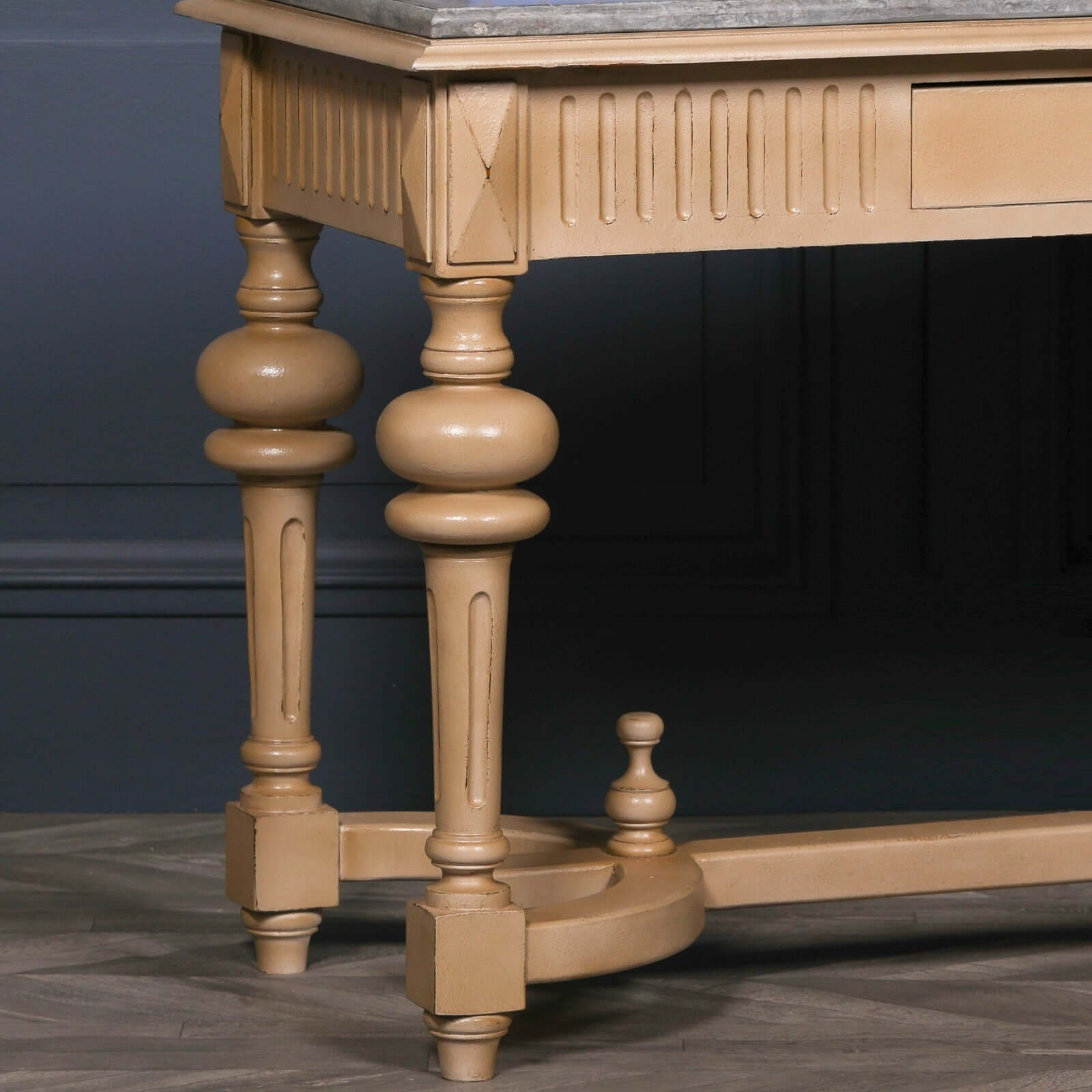 Stone Top Painted Console