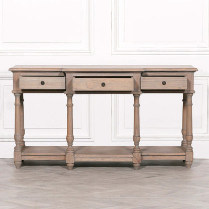 Rustic Wooden Breakfront Console