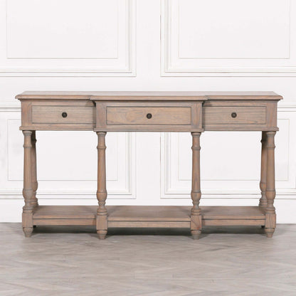 Rustic Wooden Breakfront Console