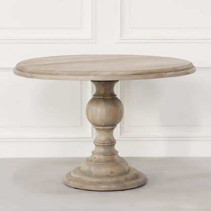 Rustic Wooden Round Dining Table 120cm