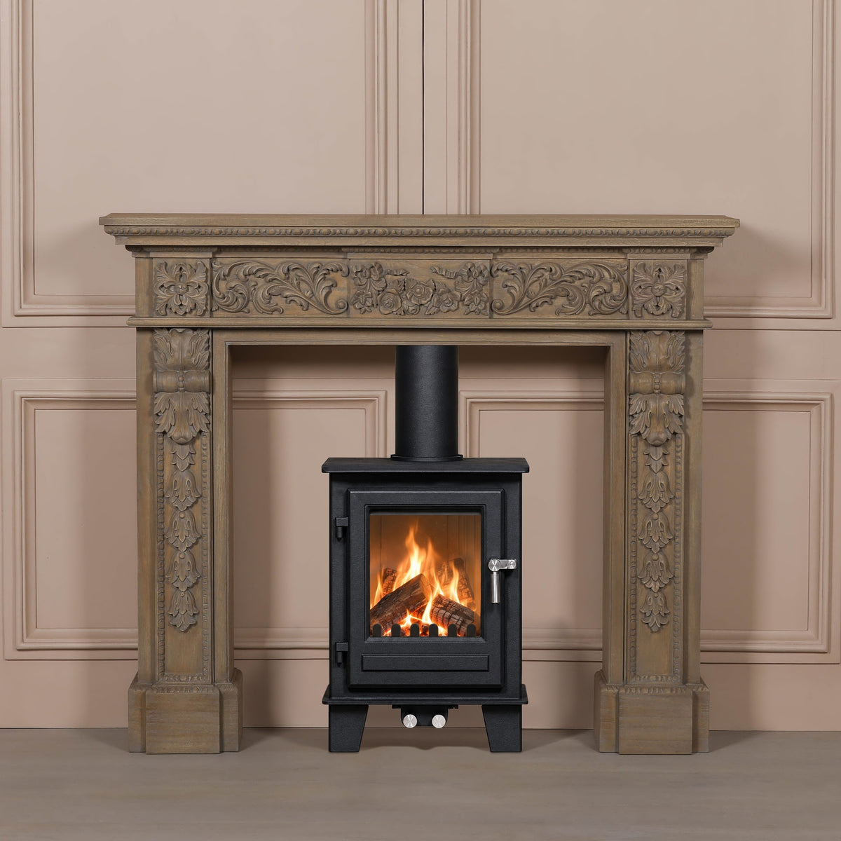 Wooden Carved Fire Surround