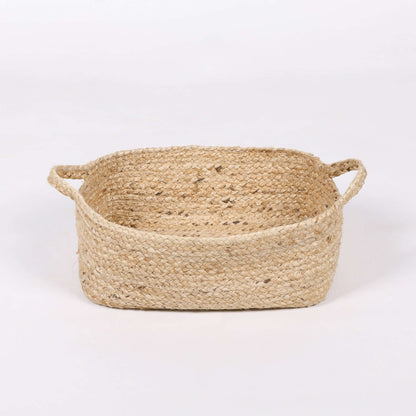 Jute Magazine Storage Basket made of natural jute, ideal for organizing magazines and enhancing home decor.