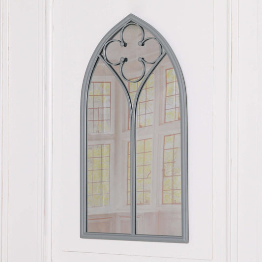 Grey Gothic Wall Mirror