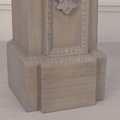 Wooden Carved Fire Surround Traditional Rustic Style