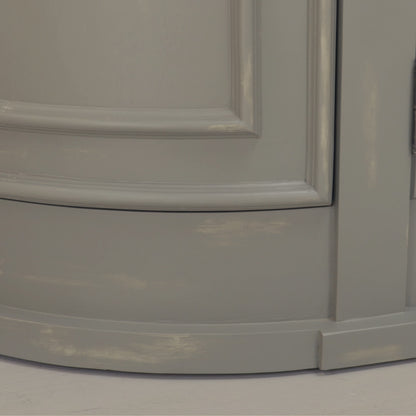 Grey Large Sideboard Distressed Aged Rustic Style